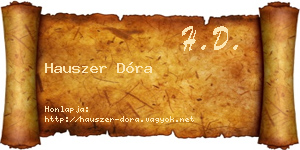 Hauszer Dóra névjegykártya